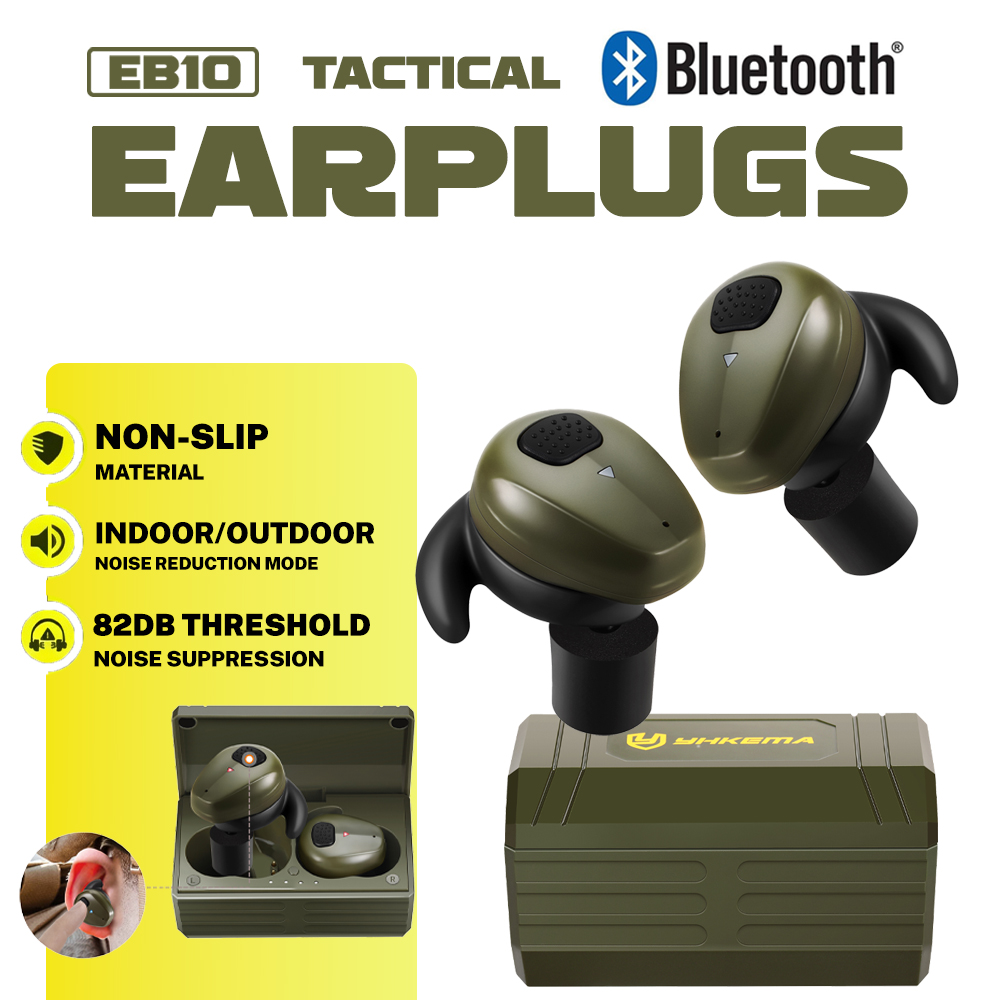 Shooting Ear Muff - YHKEMA EB10 Tactical Earplugs Bluetooth 5.3