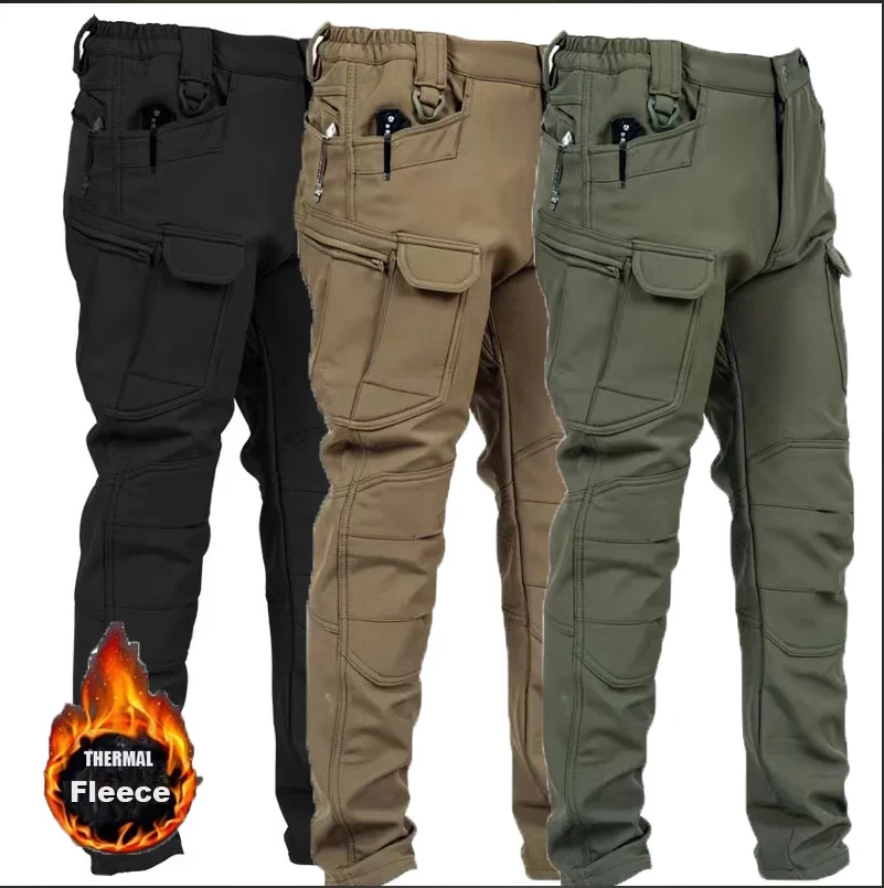 Outdoor Hunting Pants Women - Men's 4XL Autumn Pant Softshell Elastic