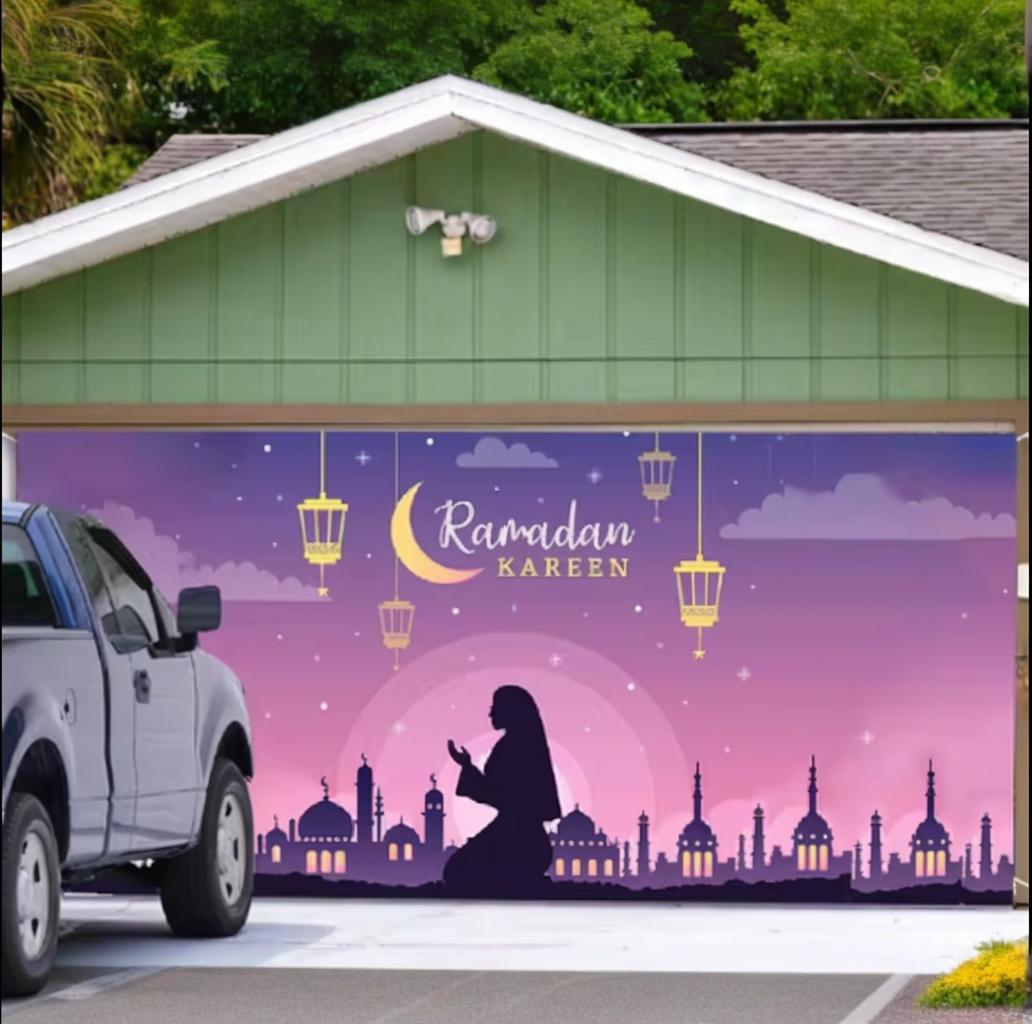 Hunting Outdoor Decor - Lent Garage Door Panel Background, Wool