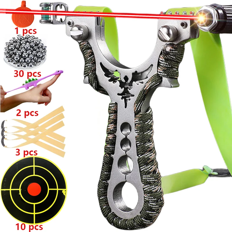 Outdoor Hunting Products - Laser Stainless Steel Slingshot 8020 Metal