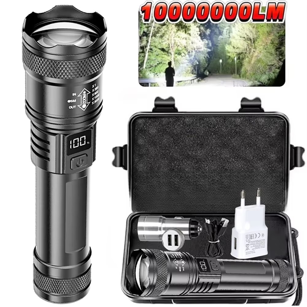 100000LM Super Bright Flashlig - огляд і ціна Tactical Flashlight Rechargeable