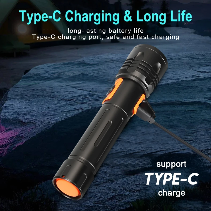 High Power LED Flashlight USB  - огляд і ціна Tactical Flashlight Rechargeable