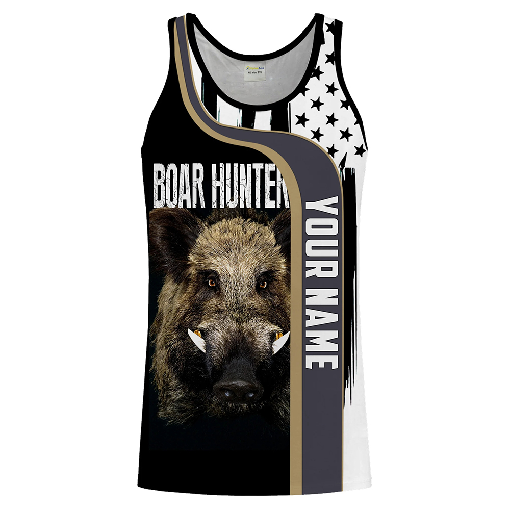 Custom Name Boar Hunter Tank T - огляд і ціна Outdoor Hunting Names