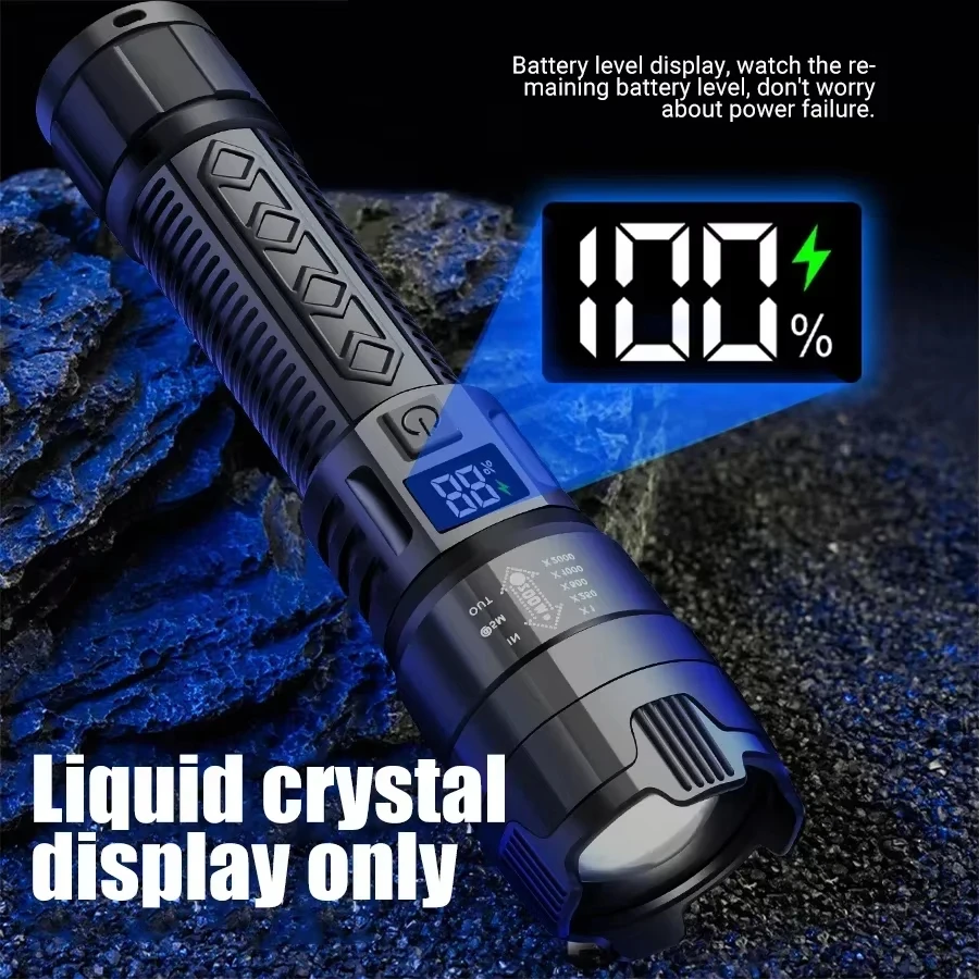 Tactical LED Flashlight 2000LM - огляд і ціна Tactical Flashlight Rechargeable