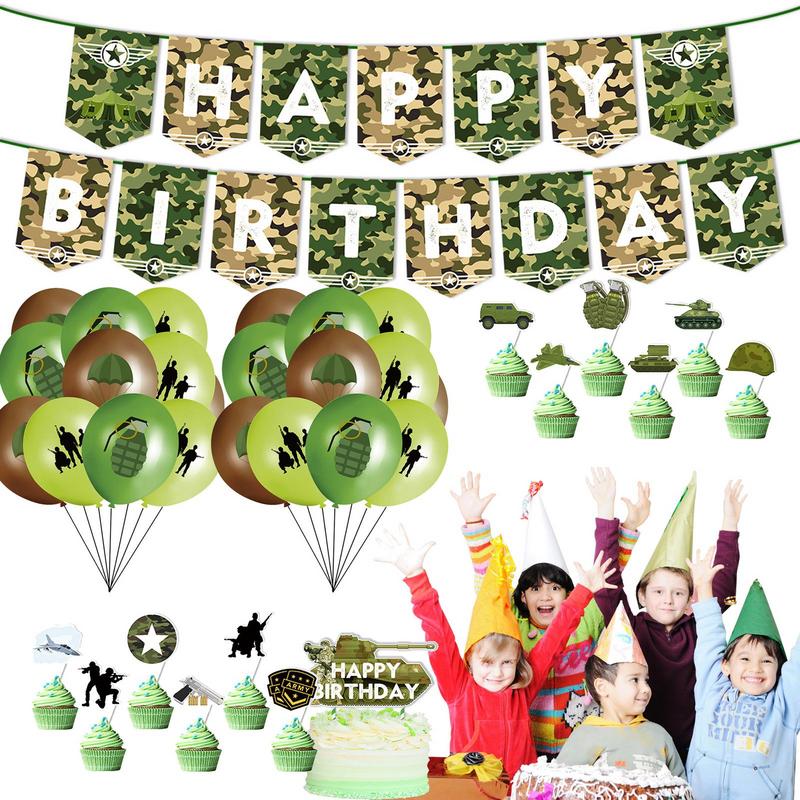 Camouflage Birthday Decoration - огляд і ціна Hunting Outdoor Boys