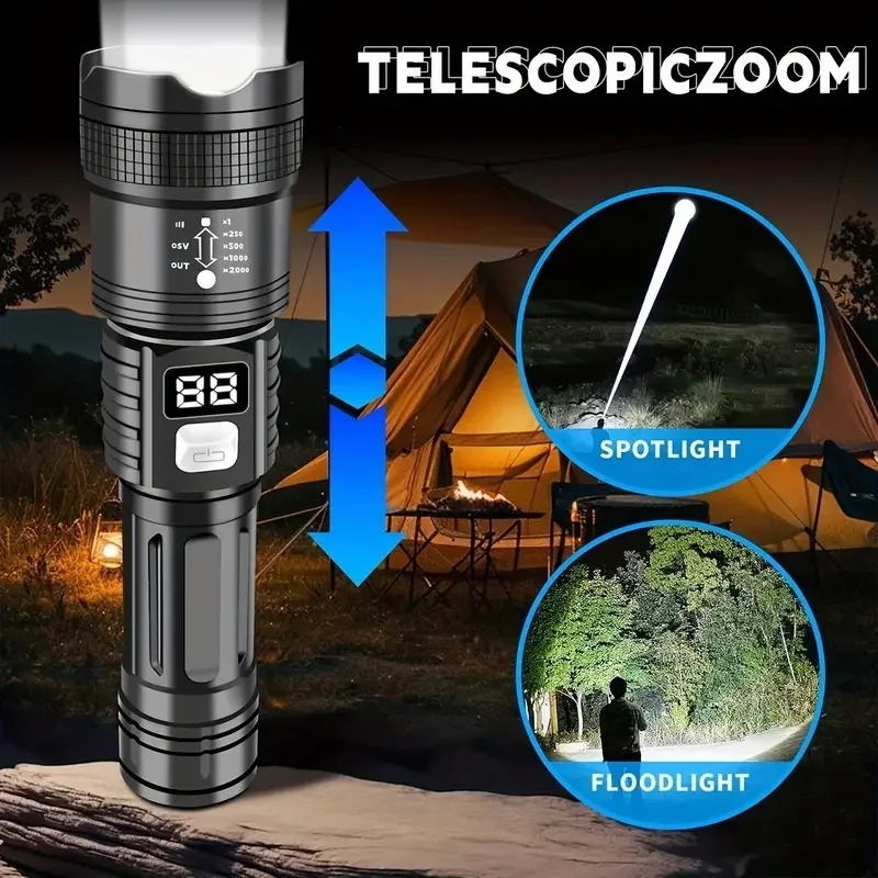 100000LM Super Bright Flashlig - огляд і ціна Tactical Flashlight Rechargeable