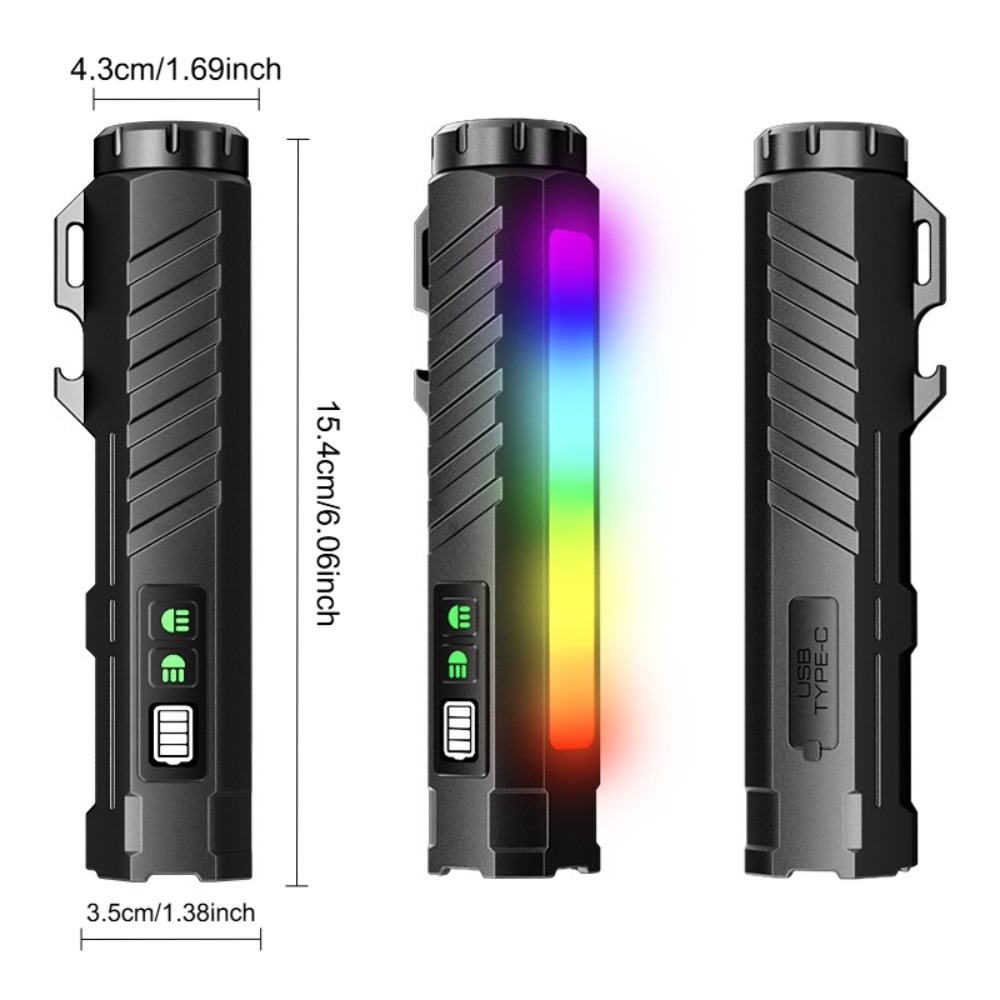 Tactical Flashlight Type-c Rec - огляд і ціна Tactical Flashlight Rechargeable