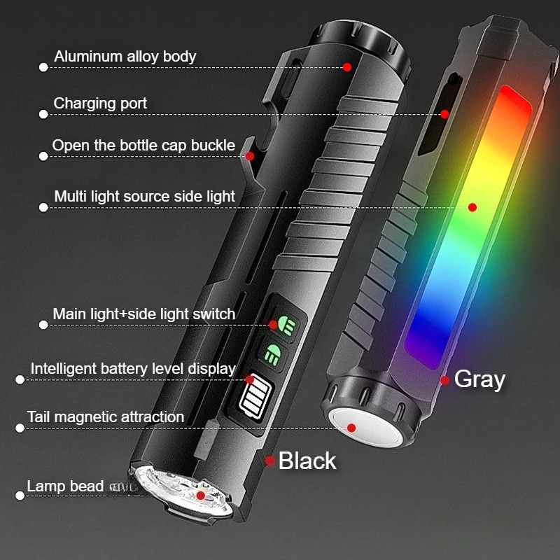Tactical Flashlight Type-c Rec - огляд і ціна Tactical Flashlight Rechargeable