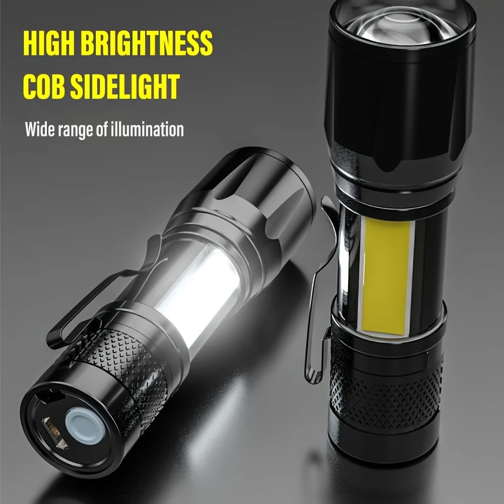 Portable COB+LED Camping Light - огляд і ціна Tactical Flashlight Rechargeable