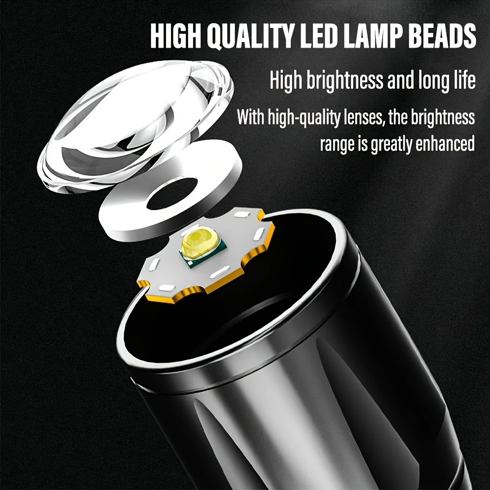 Portable COB+LED Camping Light - огляд і ціна Tactical Flashlight Rechargeable