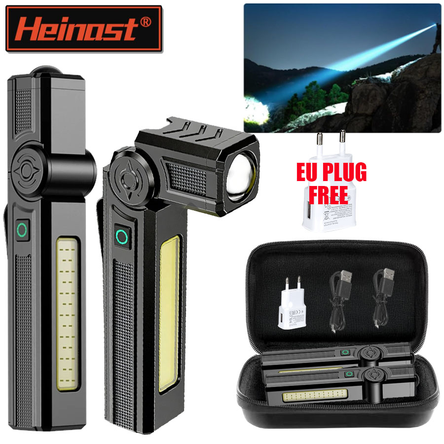 Portable COB + High-Power LED  - огляд і ціна Tactical Flashlight Rechargeable