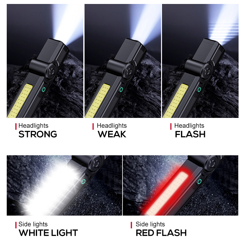 Portable COB + High-Power LED  - огляд і ціна Tactical Flashlight Rechargeable