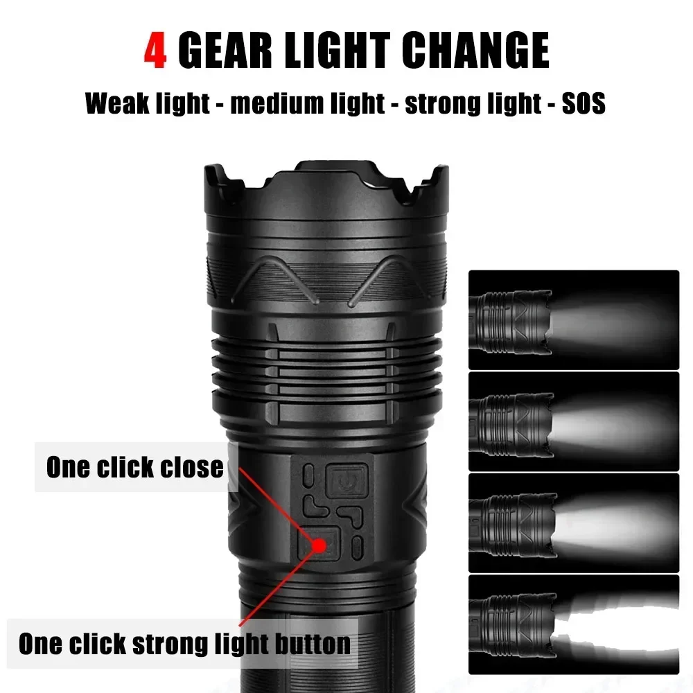 Most Powerful GT60 LED Flashli - огляд і ціна Tactical Flashlight Rechargeable