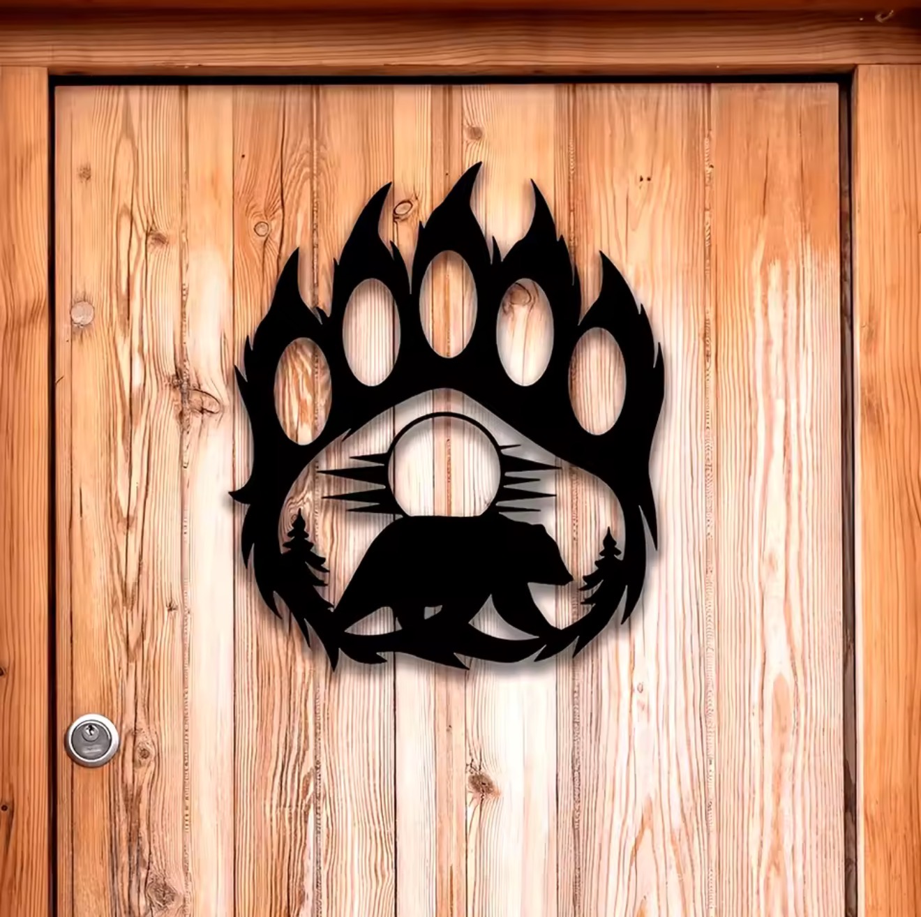 Rustic Metal Bear Paw Wall Art - огляд і ціна Hunting Outdoor Decor