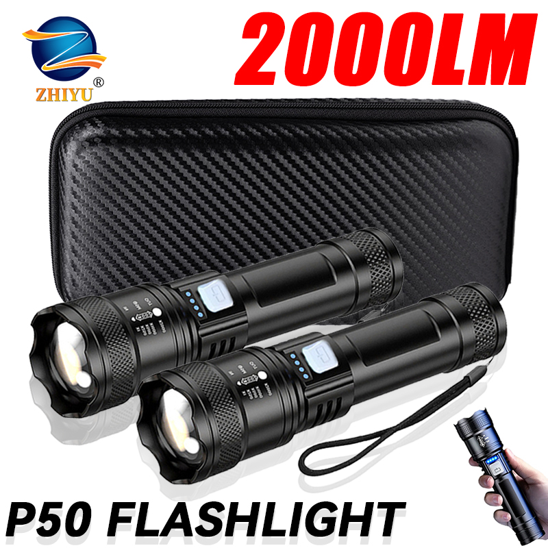 Tactical LED Flashlight 2000LM - огляд і ціна Tactical Flashlight Rechargeable