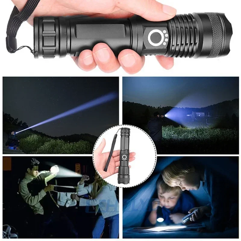 High Power XHP70 Led Flashligh - огляд і ціна Tactical Flashlight Rechargeable